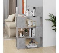 vidaXL Libreria/Divisorio Grigio Cemento 80x24x124,5 cm in Truciolato