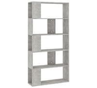 vidaXL Libreria/Divisorio Grigio Cemento 80x24x159cm Legno Ingegnerizzato