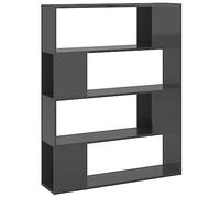 vidaXL Libreria/Divisorio Grigio Lucido 100x24x124 cm