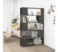 vidaXL Libreria/Divisorio Grigio Lucido in Legno Multistrato