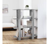 vidaXL Libreria/Divisorio Grigio Sonoma 100x30x123,5 cm