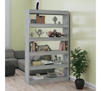 vidaXL Libreria/Divisorio Grigio Sonoma 100x30x166 cm