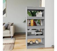 vidaXL Libreria/Divisorio Grigio Sonoma 60x30x135 cm Legno Multistrato