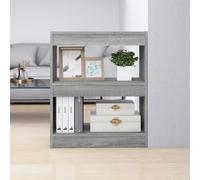vidaXL Libreria/Divisorio Grigio Sonoma 60x30x72 cm