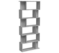 vidaXL Libreria/Divisorio Grigio Sonoma 80x24x192 cm Legno Multistrato