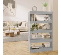 vidaXL Libreria/Divisorio Grigio Sonoma 80x30x135 cm in Truciolato