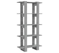 vidaXL Libreria/Divisorio Grigio Sonoma 80x30x160 cm in Truciolato