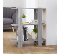 vidaXL Libreria/Divisorio Grigio Sonoma 80x30x87 cm