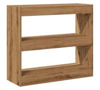 vidaXL Libreria/Divisorio in Rovere Artigianale 80x30x72 cm, Mobile Porta Libri, divisorio Camera, divisorio, armadietto per Libri, scaffalatura