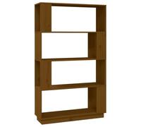 vidaXL Libreria/Divisorio Miele 80x25x132 cm Legno Massello