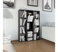 vidaXL Libreria/Divisorio Nero 100x24x140 cm in Legno Multistrato