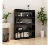 vidaXL Libreria/Divisorio Nero 100x30x135,5 cm in Legno di Pino