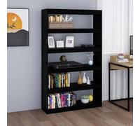 vidaXL Libreria/Divisorio Nero 100x30x167,5 cm in Legno di Pino