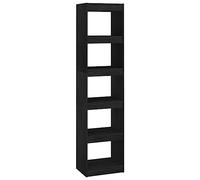 vidaXL Libreria/Divisorio Nero 40x30x167,5 cm in Massello di Pino