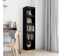 vidaXL Libreria/Divisorio Nero 40x30x167,5 cm in Massello di Pino