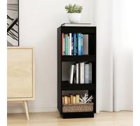 vidaXL Libreria/Divisorio Nero 40x35x103 cm in Legno Massello di Pino