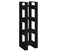 vidaXL Libreria/Divisorio Nero 41x35x125 cm in Legno Massello di Pino