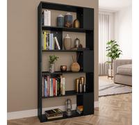 VidaXL Libreria/Divisorio Nero 80x24x159 cm in Legno Multistrato