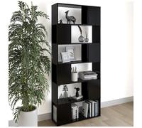 VIDAXL - Libreria /Divisorio Nero 80x24x186 cm in Truciolato