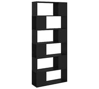 vidaXL Libreria/Divisorio Nero 80x24x186 cm in Truciolato