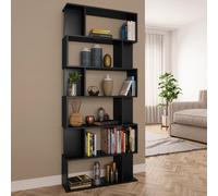 vidaXL Libreria/Divisorio Nero 80x24x192 cm in Legno Ingegnerizzato