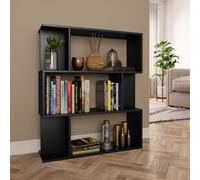 vidaXL Libreria/Divisorio Nero 80x24x96 cm in Legno Ingegnerizzato