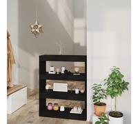 vidaXL Libreria/Divisorio Nero 80x30x103 cm in Legno Multistrato
