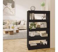 vidaXL Libreria/Divisorio Nero 80x30x135 cm in Truciolato