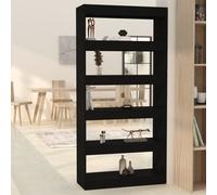 vidaXL Libreria/Divisorio Nero 80x30x166 cm in Truciolato