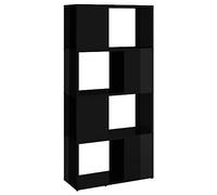 vidaXL Libreria/Divisorio Nero Lucido 60x24x124,5 cm