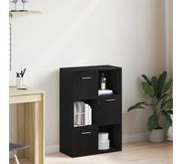 vidaXL Libreria/Divisorio per ambienti Rovere Nero 60,5x30x90 cm