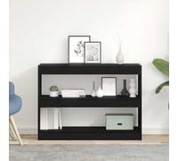 vidaXL Libreria/Divisorio per Stanze Nero Rovere 100x30x72 cm Legno ingegnerizzato