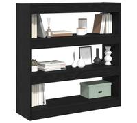 vidaXL Armadio per Libri 3 livelli 100 x 30 x 103 cm Rovere Nero
