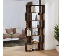 vidaXL Libreria/Divisorio Rovere Fumo 80x24x192cm Legno Ingegnerizzato