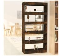 vidaXL Libreria/Divisorio Rovere Fumo 80x30x166 cm in Truciolato