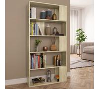 vidaXL Libreria/Divisorio Rovere Sonoma 80x24x159 cm Legno Ingegnerizzato