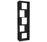 vidaXL Libreria/Divisorio Scaffali Versatile Decorativa Arredo Casa Separè Mensole Libri Espositore Nero 45x24x159 cm in Truciolato