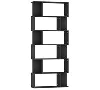 vidaXL Libreria/Divisorio Scaffali Versatile Decorativa Arredo Casa Separè Mensole Libri Espositore Nero 80x24x192 cm in Truciolato