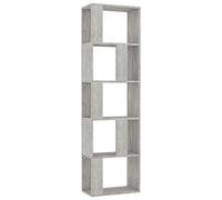 vidaXL Libreria/Divisorio Scaffali Versatile Decorativa Arredo Casa Separè Mensole Libri Espositore Grigio Cemento 45x24x159 cm in Truciolato