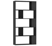 vidaXL Libreria/Divisorio Scaffali Versatile Decorativa Arredo Casa Separè Mensole Libri Espositore Nero 80x24x159 cm in Truciolato