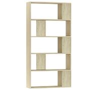vidaXL Libreria/Divisorio Scaffali Versatile Decorativa Arredo Casa Separè Mensole Libri Espositore Rovere Sonoma 80x24x159 cm in Truciolato