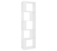 vidaXL Libreria/Divisorio Scaffali Versatile Decorativa Arredo Casa Separè Mensole Libri Espositore Bianco 45x24x159 cm in Truciolato