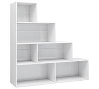 vidaXL Libreria/Divisorio Versatile Robusta Elegante Moderna Scaffali Espositore Decorativo Porta Libri Dvd Bianco Lucido 155x24x160 cm in Truciolato