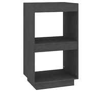 vidaXL Libreria Grigia 40x35x71 cm in Legno Massello di Pino