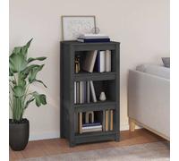 vidaXL Libreria Grigia 50x35x97 cm in Legno Massello di Pino