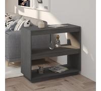 vidaXL Libreria Grigia 80x35x71 cm in Legno Massello di Pino