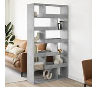 vidaXL Libreria Grigio Cemento 100x33x187,5 cm in Truciolato, separatore per Stanza, divisorio per Stanza, divisorio per Stanza, divisorio per Ufficio