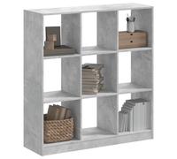 vidaXL Libreria Grigio Cemento 102x32x108 cm in Legno Multistrato