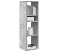 vidaXL Libreria Grigio Cemento 34x31x112 cm in Legno Multistrato, mobiletto portaoggetti, scaffale per Libri, scaffale portaoggetti, libreria