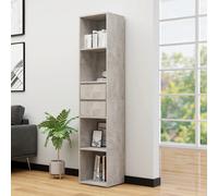 Libreria Grigio Cemento 36x30x171 cm in Legno Multistrato